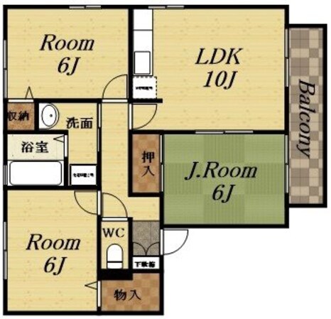 岡場駅 徒歩44分 2階の物件間取画像